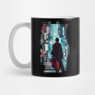 Cybermonk in the streets of Tokyo Mug